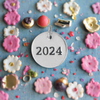 "2024" Round Charm