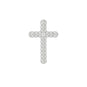 Rhodium Plated Ornate CZ Cross Slide