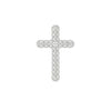 Rhodium Plated Ornate CZ Cross Slide