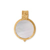 14 Karat Gold Plated Antique Style Mother of Pearl Pendant
