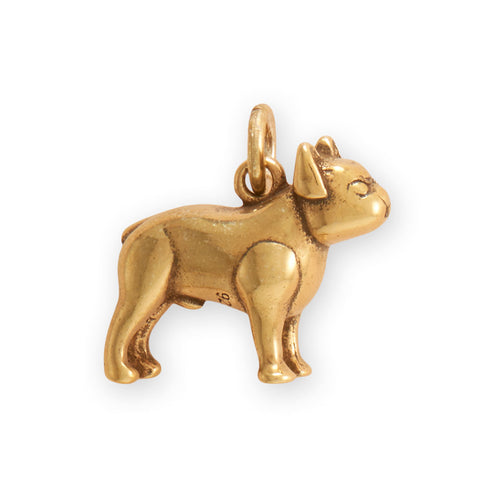 Silver or Gold 3D Frenchie Bulldog Charm