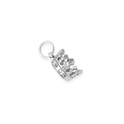 Oxidized 3D Crown Charm