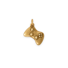 Silver or Gold 3D Video Game Controller Charm