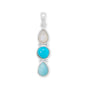 Rainbow Moonstone, Turquoise and Larimar Drop Pendant