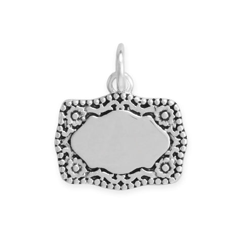 Oxidized Belt Buckle Charm