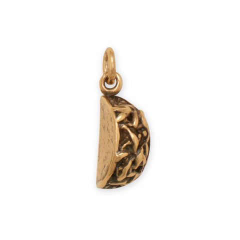 Silver or Gold 3D Taco Charm