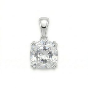 Cushion Cut CZ and Filigree Pendant