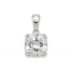 Cushion Cut CZ and Filigree Pendant