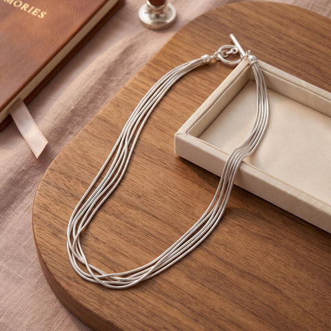 17" 5 Strand Toggle Necklace