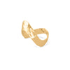 14 Karat Gold Plated Hammered "V" Chevron Ring