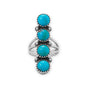Oxidized Turquoise Cascades Southwest Style Ring