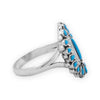 Oxidized Blossoming Turquoise Ring