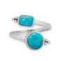 Adjustable Multi Shape Turquoise Wrap Ring