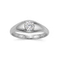 Rhodium Plated Solitaire Lab Grown Diamond Ring