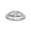 Rhodium Plated Solitaire Lab Grown Diamond Ring