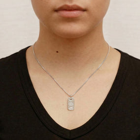 Stainless Steel Mystic Eye Rectangular Charm