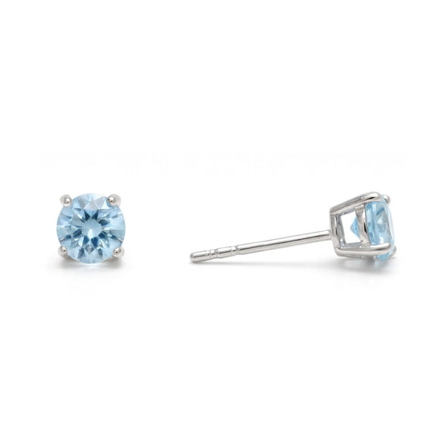 March Birthstone Stud Earrings