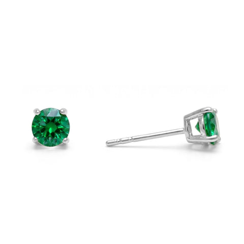 May Birthstone Stud Earrings