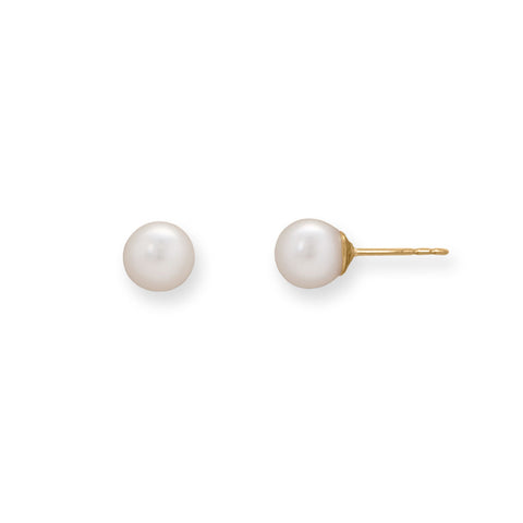 14/20 Gold Filled 4.5mm Cultured Freshwater Pearl Earrings
