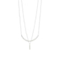15" + 2" Crinkly Cultured Freshwater Rice Pearl Curved Necklace