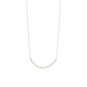 15" + 2" Crinkly Cultured Freshwater Rice Pearl Curved Necklace