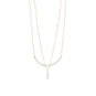 15" + 2" 14/20 Gold Filled Crinkly Cultured Freshwater Rice Pearl Curved Necklace