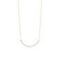 15" + 2" 14/20 Gold Filled Crinkly Cultured Freshwater Rice Pearl Curved Necklace