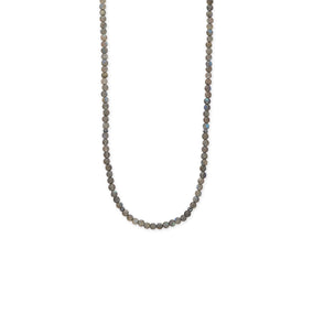 15" + 2" Labradorite Beaded Necklace