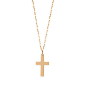 16" + 2" 14/20 Gold Filled Cross Necklace