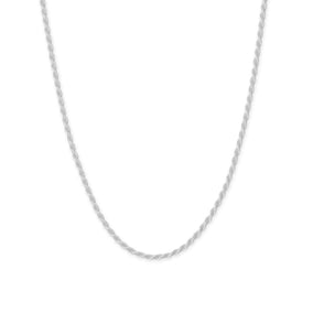 22" 2mm Diamond Cut Rope Chain