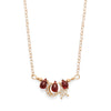 16" + 2" Celestial Garnet Charm Necklace