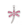 Pink Swarovski Crystal Dragonfly Pendant