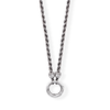 18" Oxidized Inverted Hinge Clasp Rope Necklace