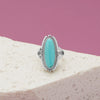 Handmade Native American Oval Turquoise Ring