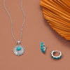 Turquoise Click Hoop Earrings