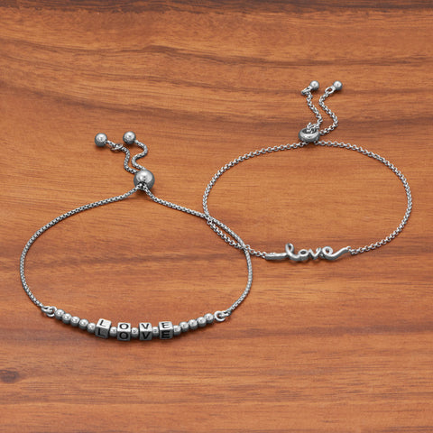 Love Bolo Bracelet Jewelry Duo
