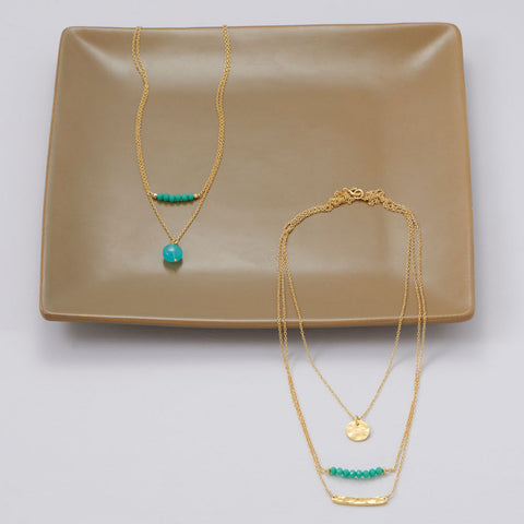 Amazonite Necklace Duo Jewelry Set