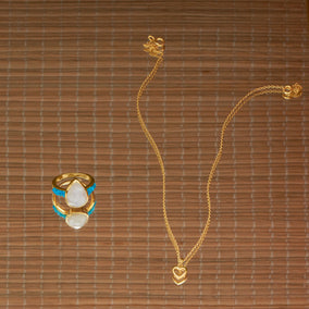 Golden Enchantment! 14 Karat Gold Plated Jewelry Duo