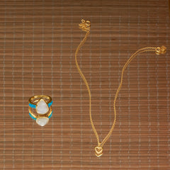 Golden Enchantment! 14 Karat Gold Plated Jewelry Duo