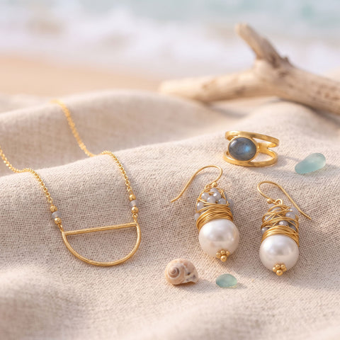 Beautiful Blues! 14 Karat Gold Plated Jewelry Trio