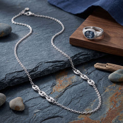 Cool Hues with Cool Links! Shiny Silver Jewelry Duo