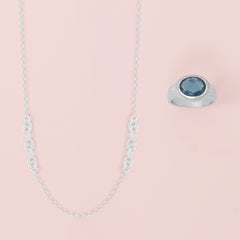 Cool Hues with Cool Links! Shiny Silver Jewelry Duo