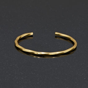 14 Karat Gold Plated Twist Cuff Bracelet
