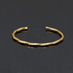 14 Karat Gold Plated Twist Cuff Bracelet
