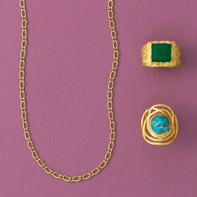 Nods to Nature! 14 Karat Gold Plated Brass Jewelry Set