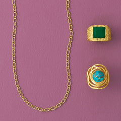 Nods to Nature! 14 Karat Gold Plated Brass Jewelry Set