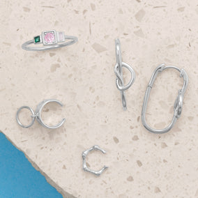 Hot Knots! Rhodium Plated Jewelry Set