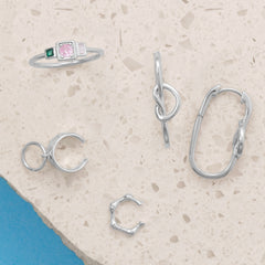 Hot Knots! Rhodium Plated Jewelry Set