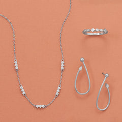 Point Me to the Sparkles! Rhodium Plated Jewelry Set