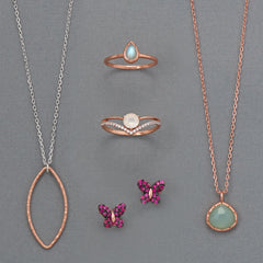 It's All Rosey! 14 Karat Rose Gold Plated Jewlery Set